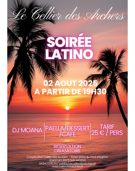 Soirée Latino le 02 Aout